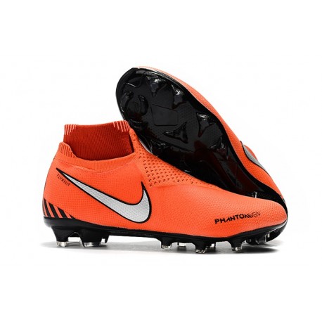 orange and grey soccer cleats