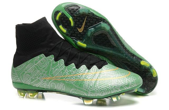 green and gold football cleats